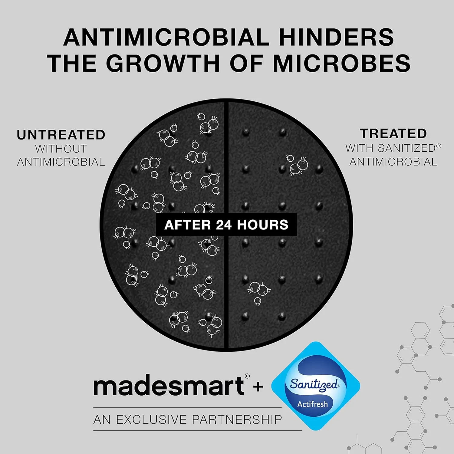 madesmart Antimicrobial 2 Tier Organizer, Pack of 1, Frost