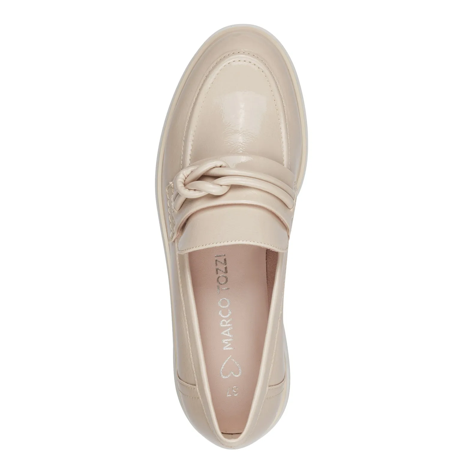 MARCO TOZZI - 24704-522 FLAT FASHION LOAFER - BEIGE PATENT