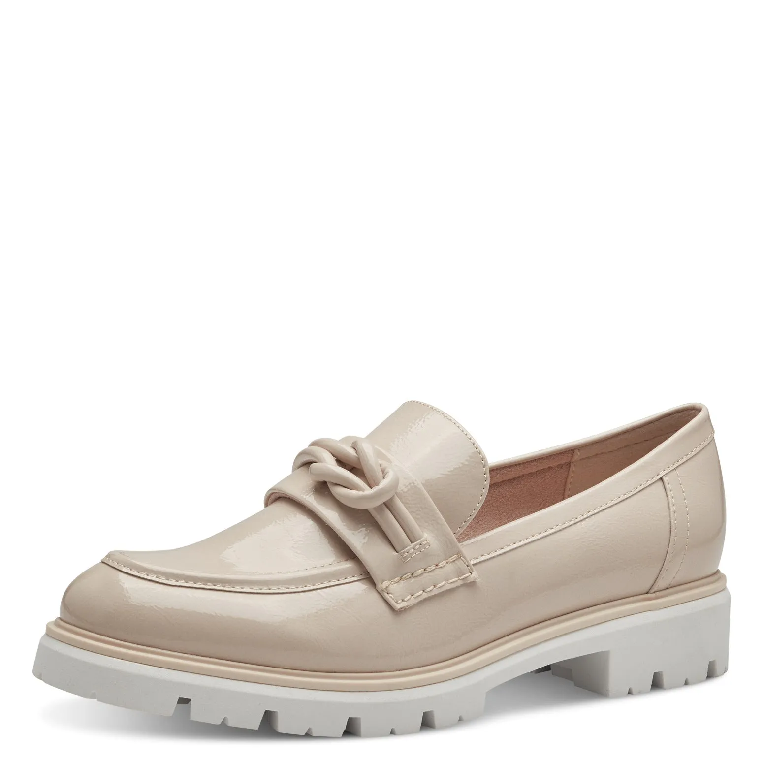 MARCO TOZZI - 24704-522 FLAT FASHION LOAFER - BEIGE PATENT