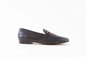MARIA JAEN - 6003V LOW HEEL SLIP-ON SHOE - NAVY LEATHER