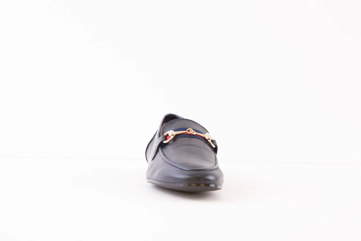 MARIA JAEN - 6003V LOW HEEL SLIP-ON SHOE - NAVY LEATHER