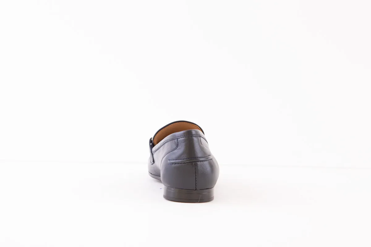 MARIA JAEN - 6003V LOW HEEL SLIP-ON SHOE - NAVY LEATHER