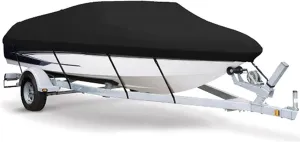 Marine Accessories 600D Yacht Boat Cover Water Resistant Scratch-Proof Anti-UV Protect Fishing Speedboat V-Shape Canvas for Boat Cover Tent B84465(11-13ft)