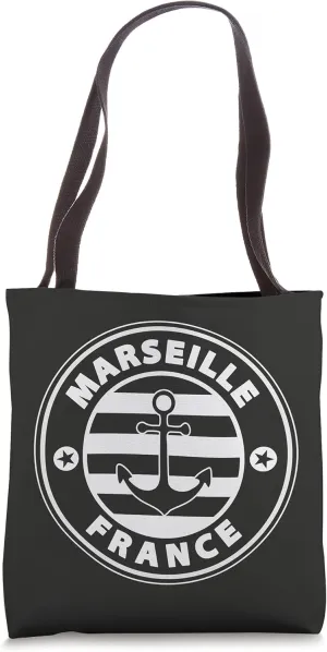 Marseille France beach vintage sailing holiday sun souvenir Tote Bag
