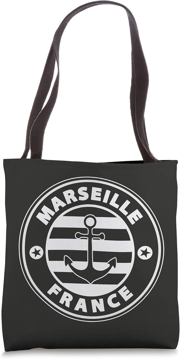 Marseille France beach vintage sailing holiday sun souvenir Tote Bag