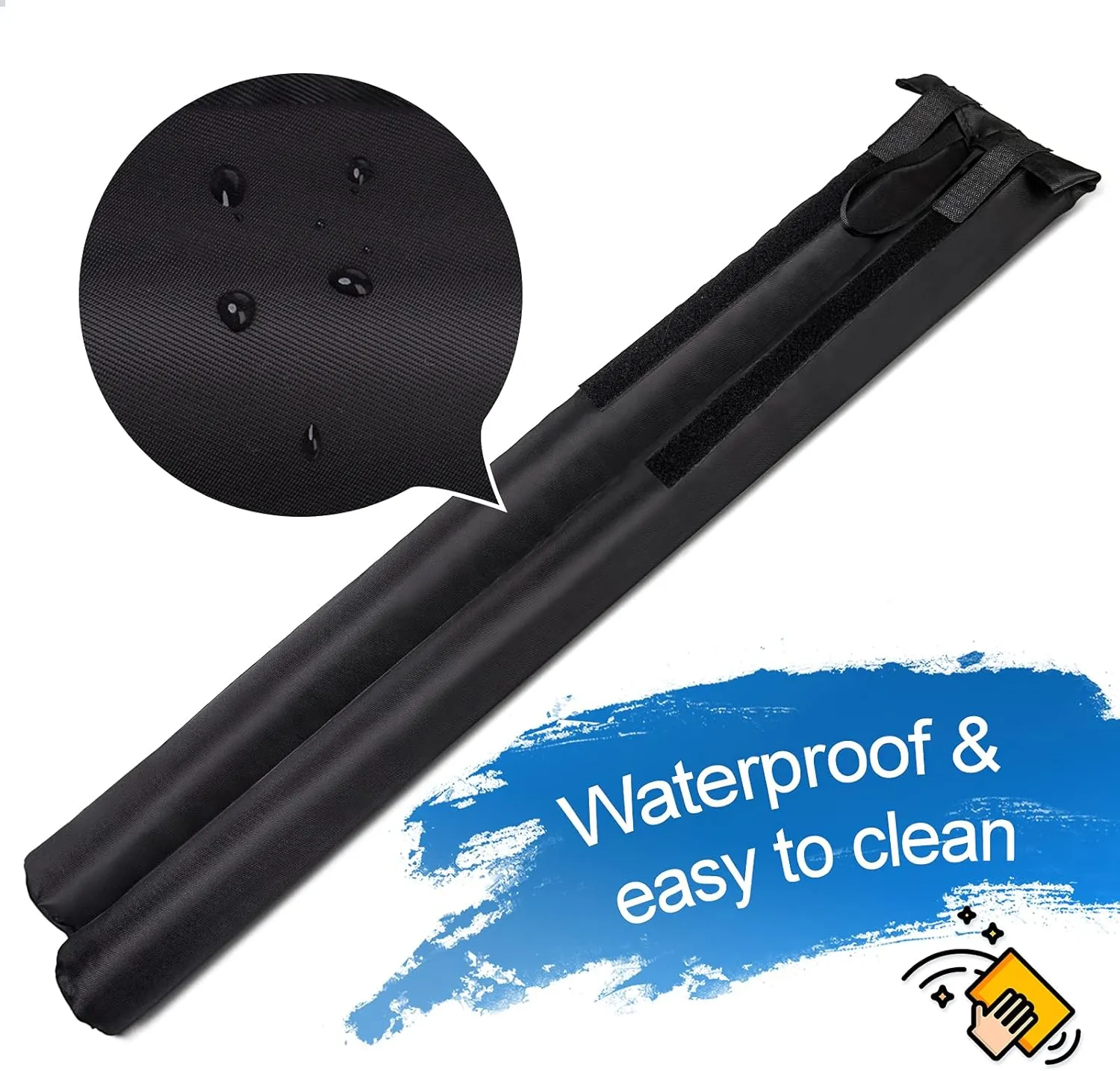 MAXTID Twin Door Draft Blocker Seal Large Door Gap Noise Under Door Draft Stopper for Bottom Door Sweep Sounfproofing Adjustable 38" Black