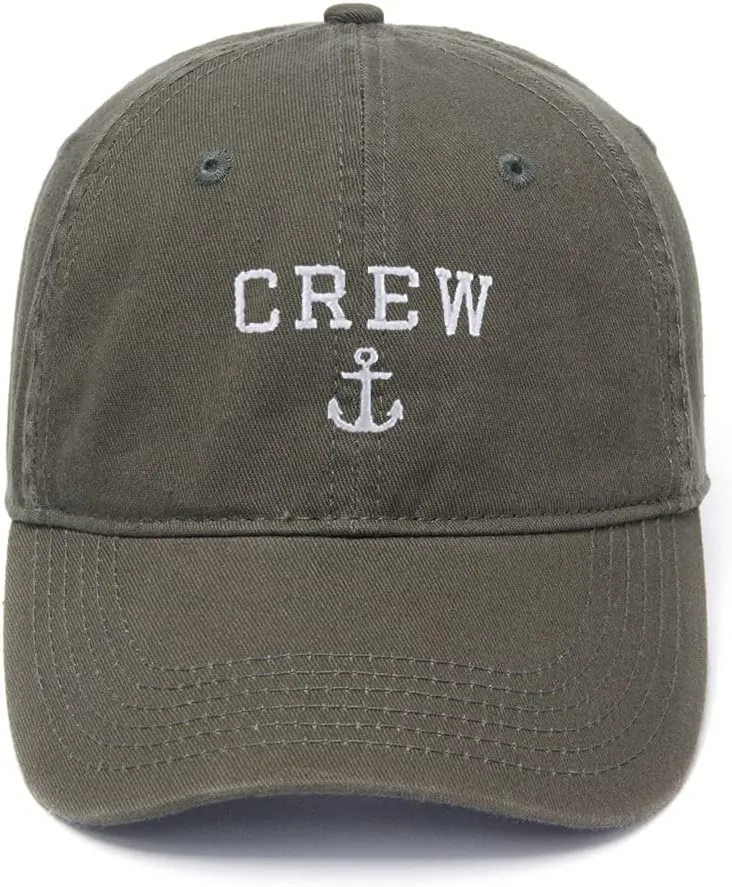 Men's Baseball Caps Crew Anchor Embroidered Dad Hat Washed Cotton Hat