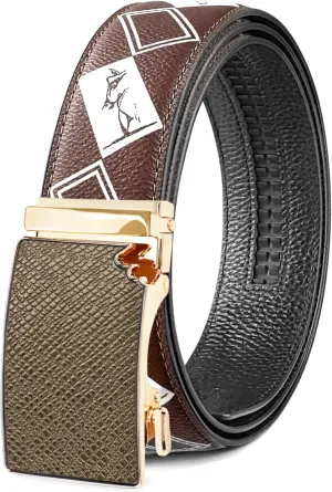 Men's Belts Leather Ratchet Dress Belts for Men Adjustable Belt for Casual Jeans