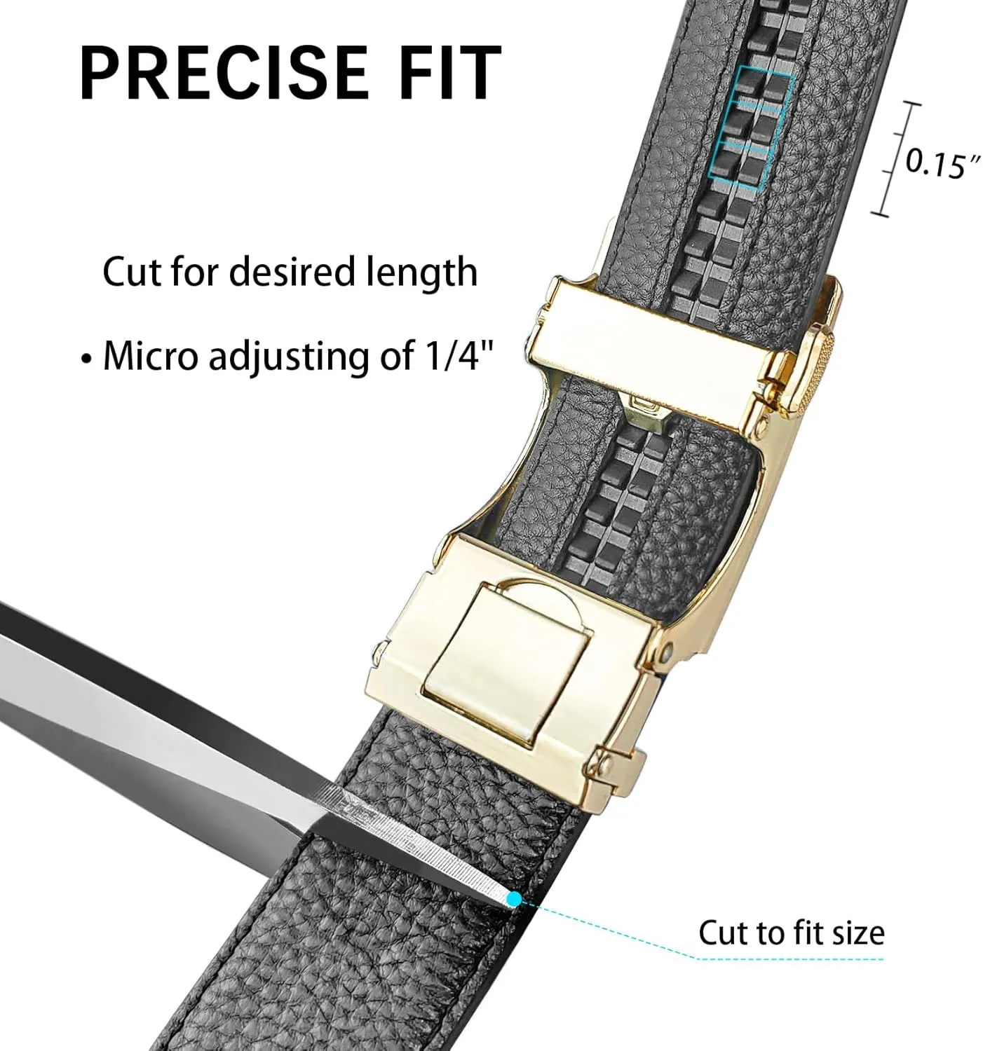 Men's Belts Leather Ratchet Dress Belts for Men Adjustable Belt for Casual Jeans