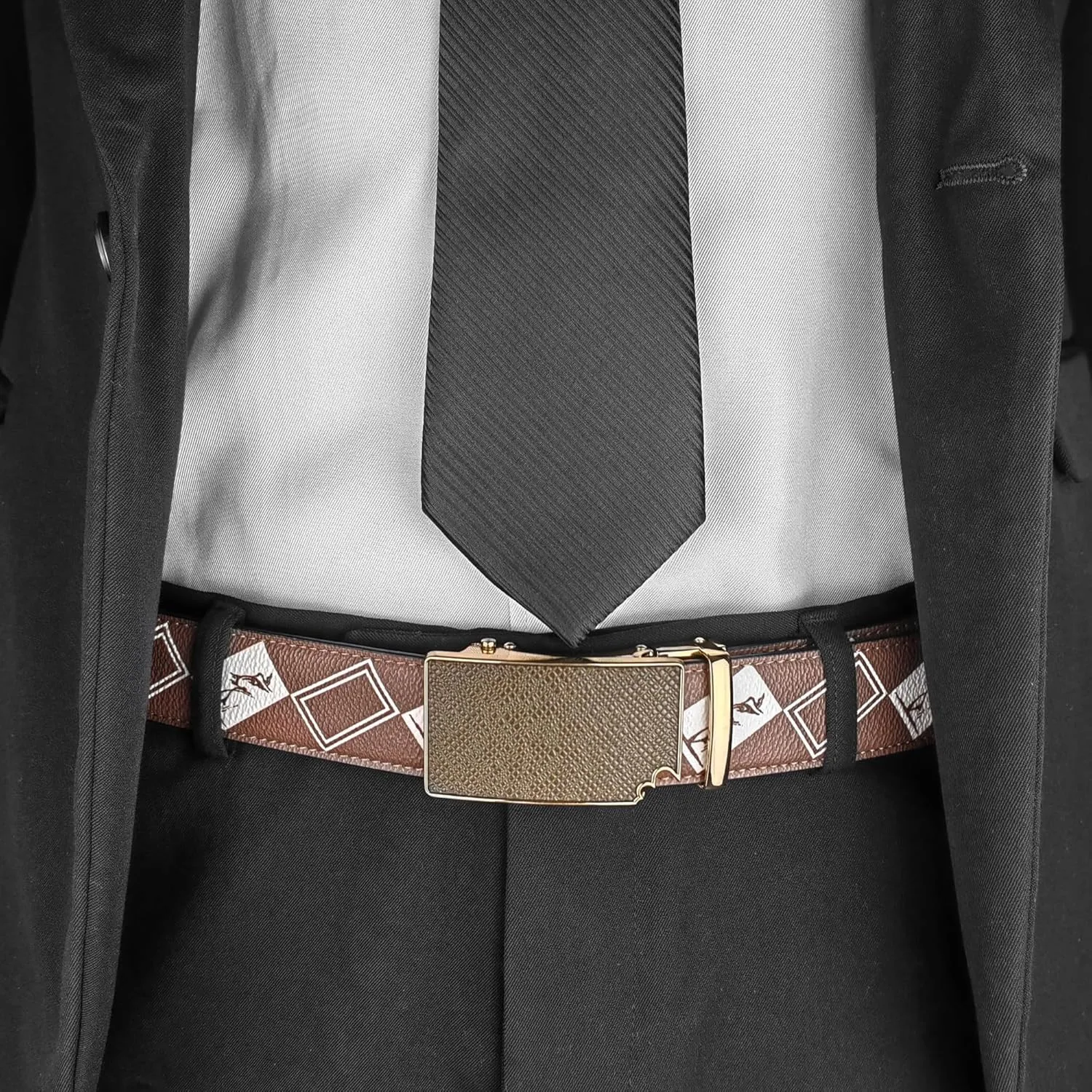 Men's Belts Leather Ratchet Dress Belts for Men Adjustable Belt for Casual Jeans