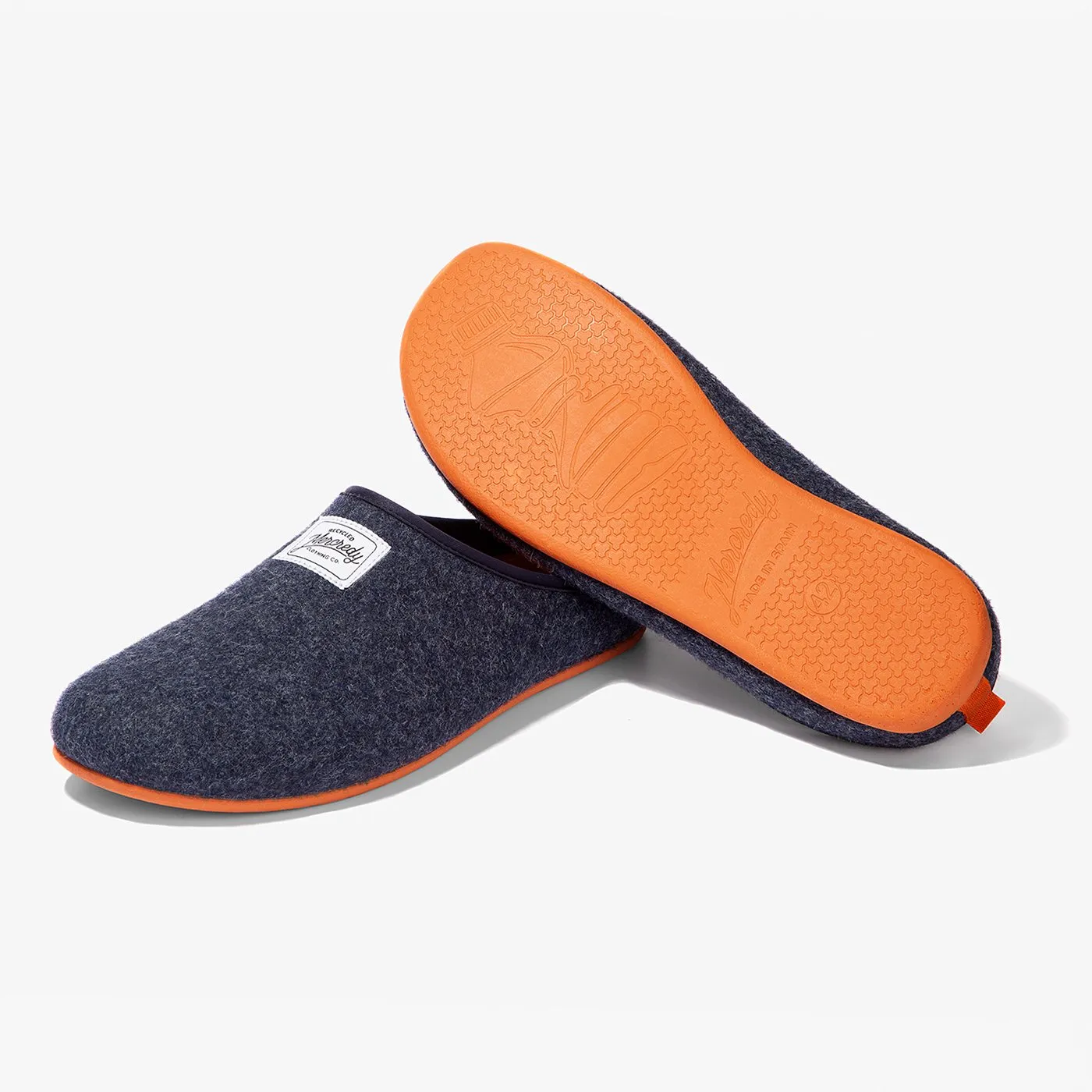 Mercredy Men's Slippers, Navy & Orange