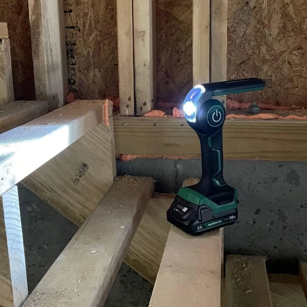 Metabo HPT 18V MultiVolt™ Cordless LED Torch/Flash Light | Tool Only - No Battery | 7-Position Adjustable Head | UB18DJL