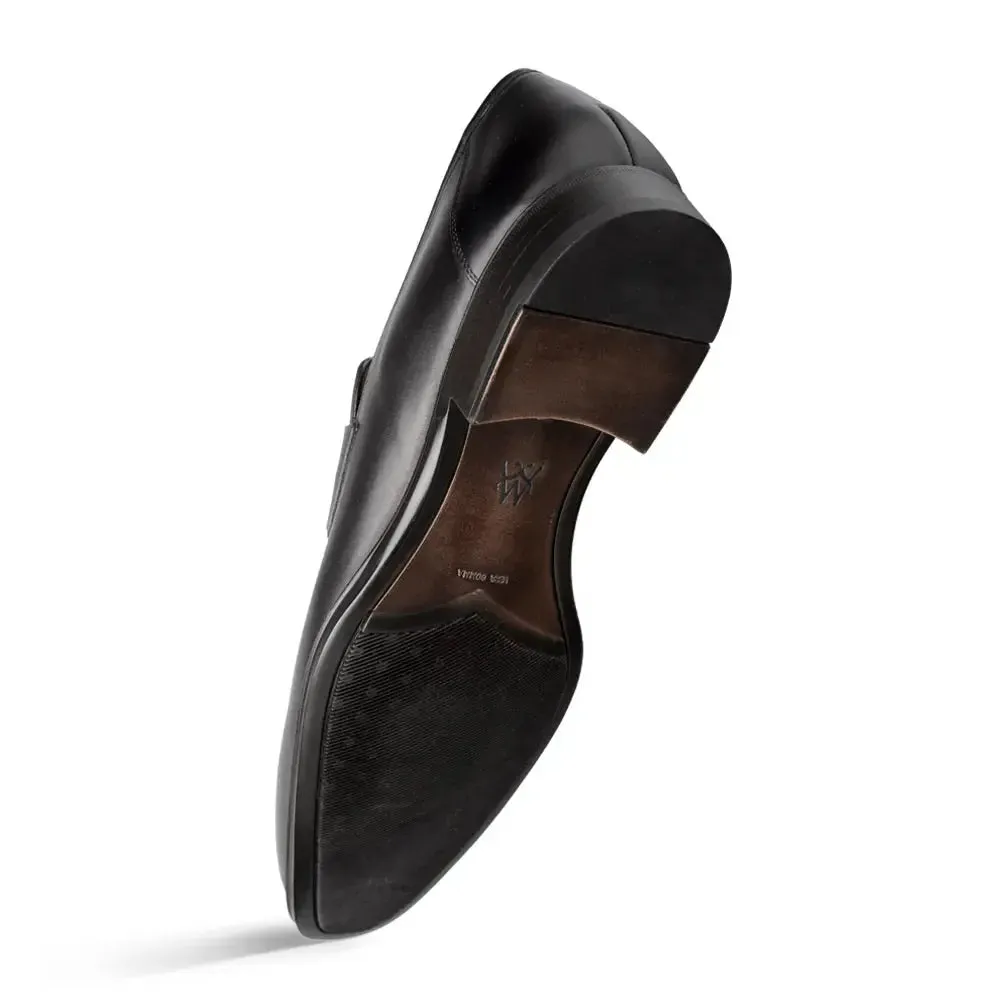 Mezlan Avenue 20910 Black Genuine Rubber Sole Penny Loafers