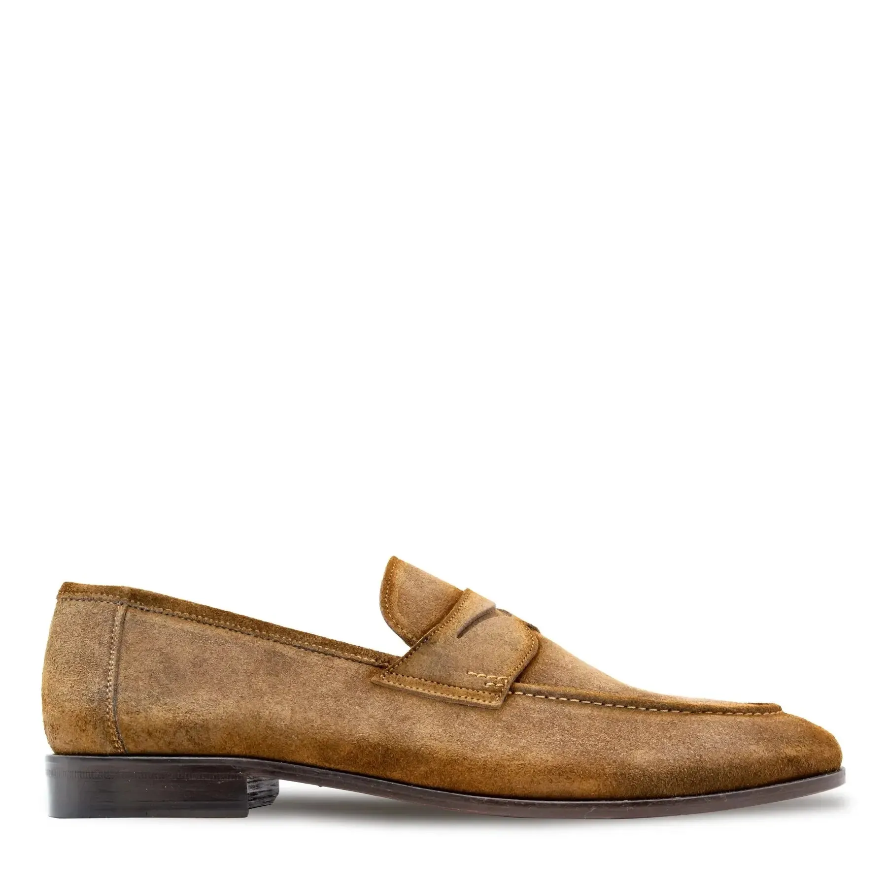 Mezlan Caro 21312 Taupe Genuine Suede Penny Loafers