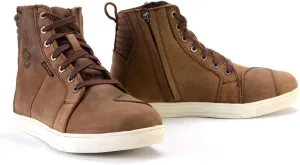 Milwaukee Leather MBM9113 Men's Brown Waterproof Leather Motorcycle Reinforced Riding Shoes w/Ankle Support - 8
