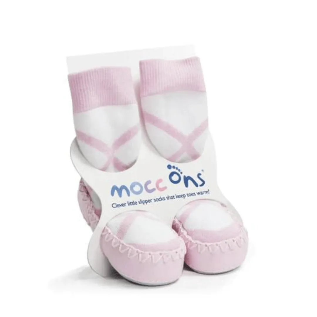 Mocc Ons Baby Slipper Socks - Ballerina