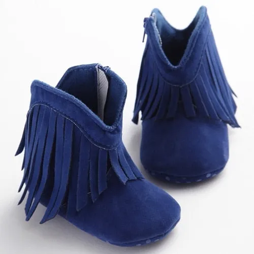 Moccasin Baby Fringe Boots Soft Soled and Anti-slip in 6 colors!