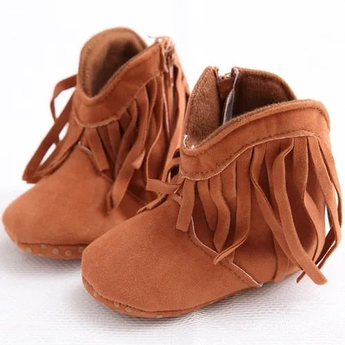 Moccasin Baby Fringe Boots Soft Soled and Anti-slip in 6 colors!