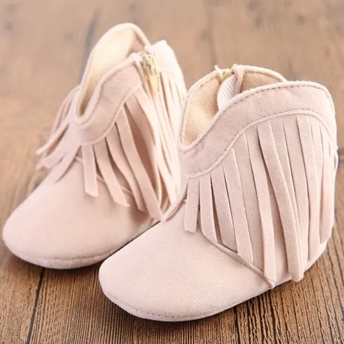 Moccasin Baby Fringe Boots Soft Soled and Anti-slip in 6 colors!