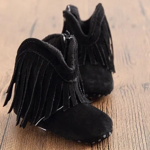 Moccasin Baby Fringe Boots Soft Soled and Anti-slip in 6 colors!