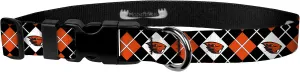 Moose Racing Adjustable Collar 3/4" M, Oregon State - Orange Black Argyle