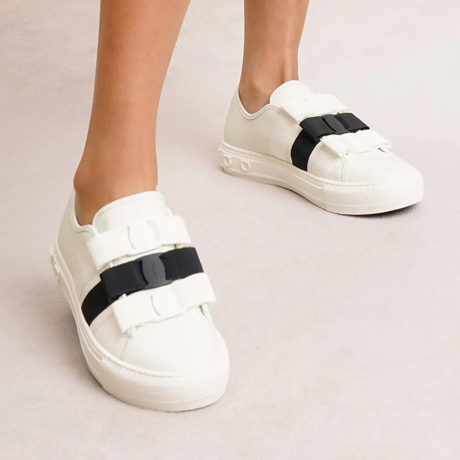 Nataly white bow sneakers
