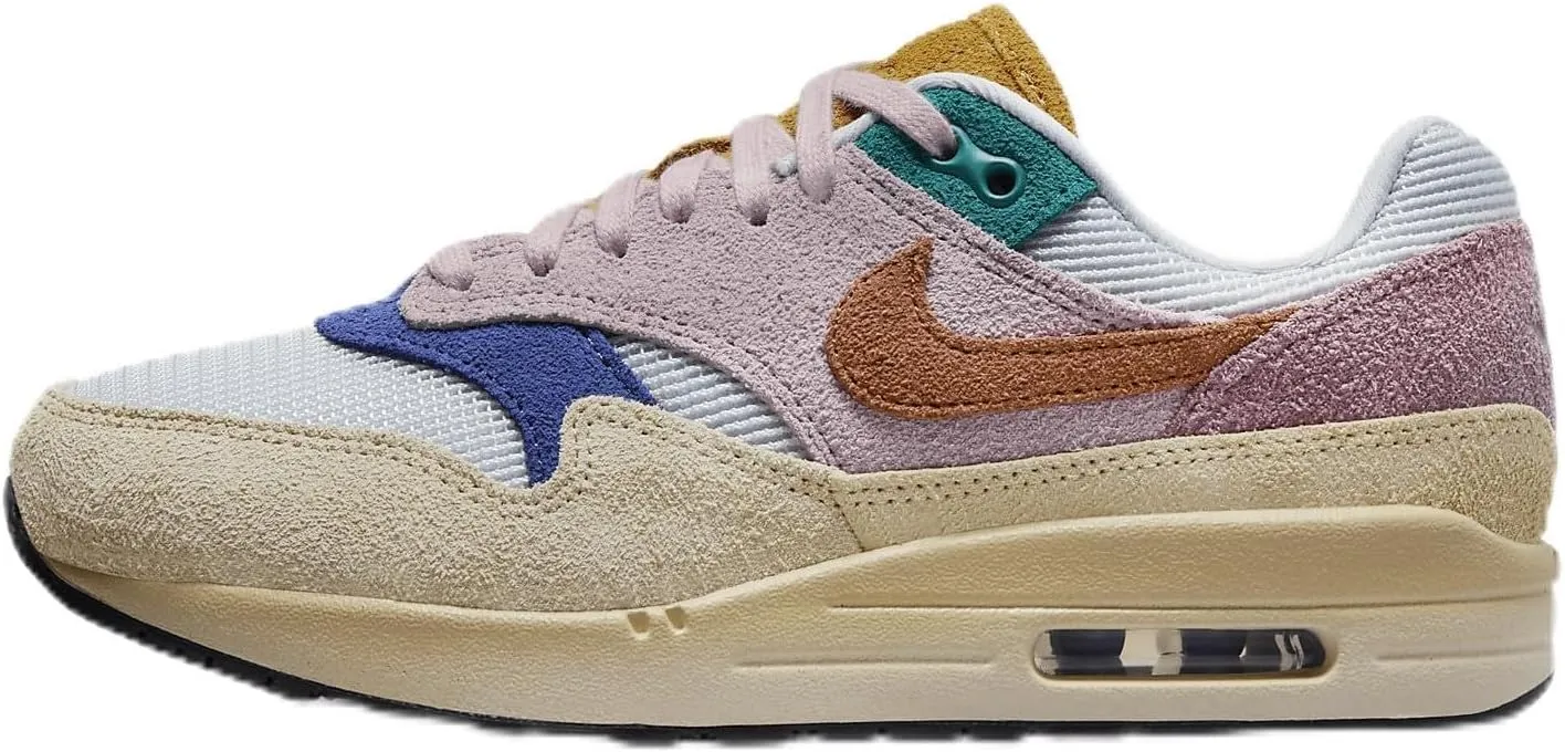 Nike Air Max 1 '87 Premium Women's Shoes (FN7200-224, Grain/Plum Fog/Violet Dust/Rugged Orange) Size 6.5