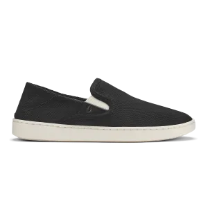 Olukai Black/White Pehuea Women's Breathable Slip-On Shoes 20271-40V2
