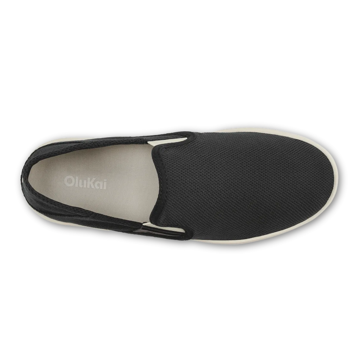 Olukai Black/White Pehuea Women's Breathable Slip-On Shoes 20271-40V2