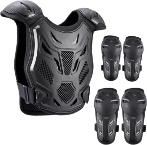PELLOR Kids Dirt Bike Gear, Chest Protector for Boys Girls Mountain Biking Cycling