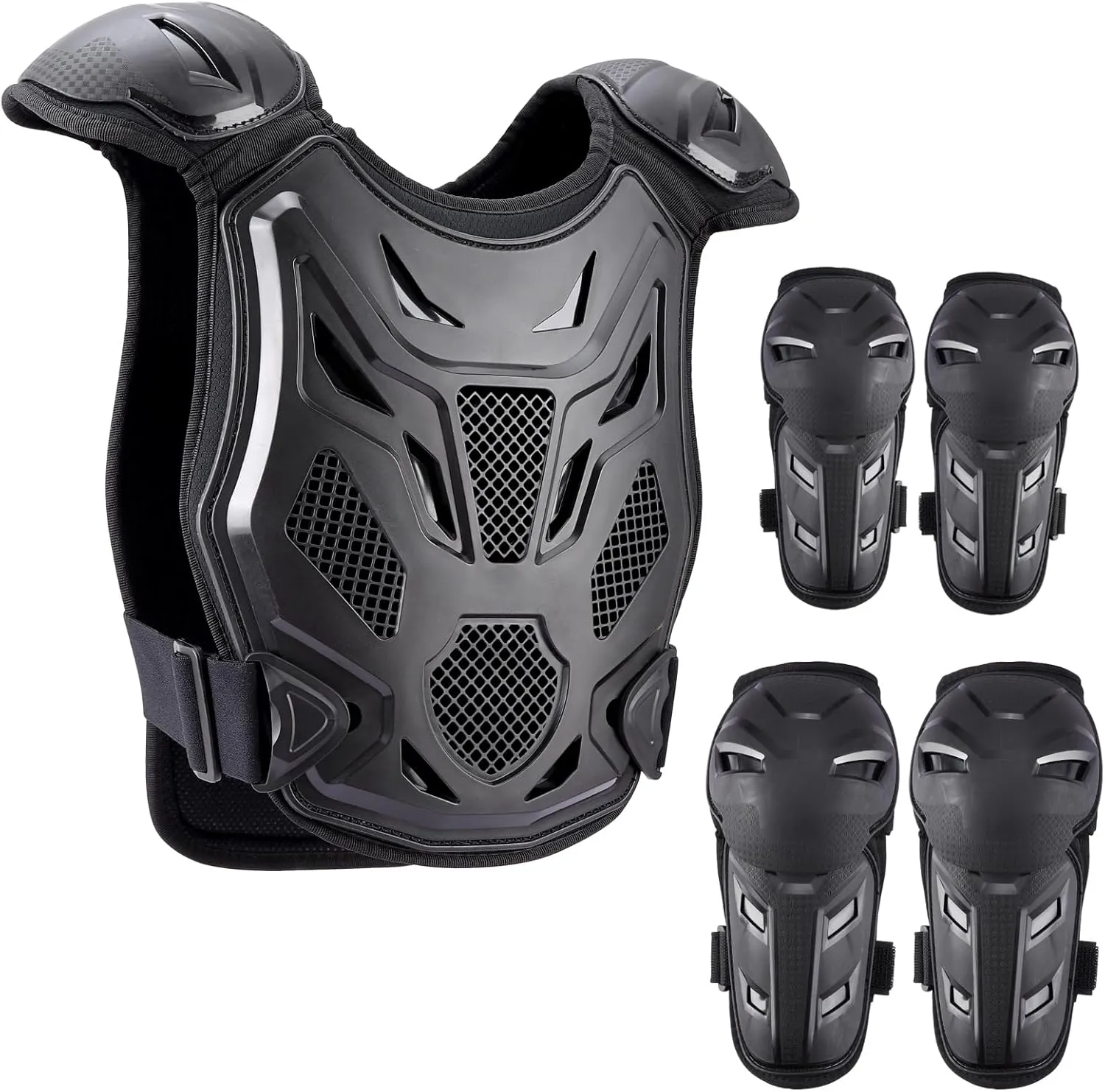 PELLOR Kids Dirt Bike Gear, Chest Protector for Boys Girls Mountain Biking Cycling
