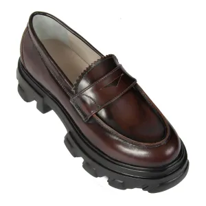 Peny Brown Patent Leather Loafer By URBNKICKS