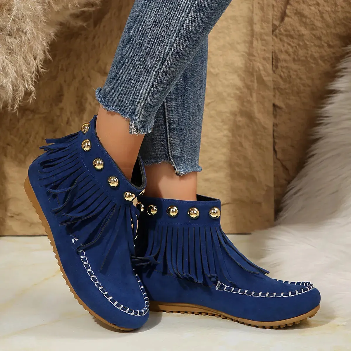 Platform Round Boots Practical Toe Wi-Fi-enabled
