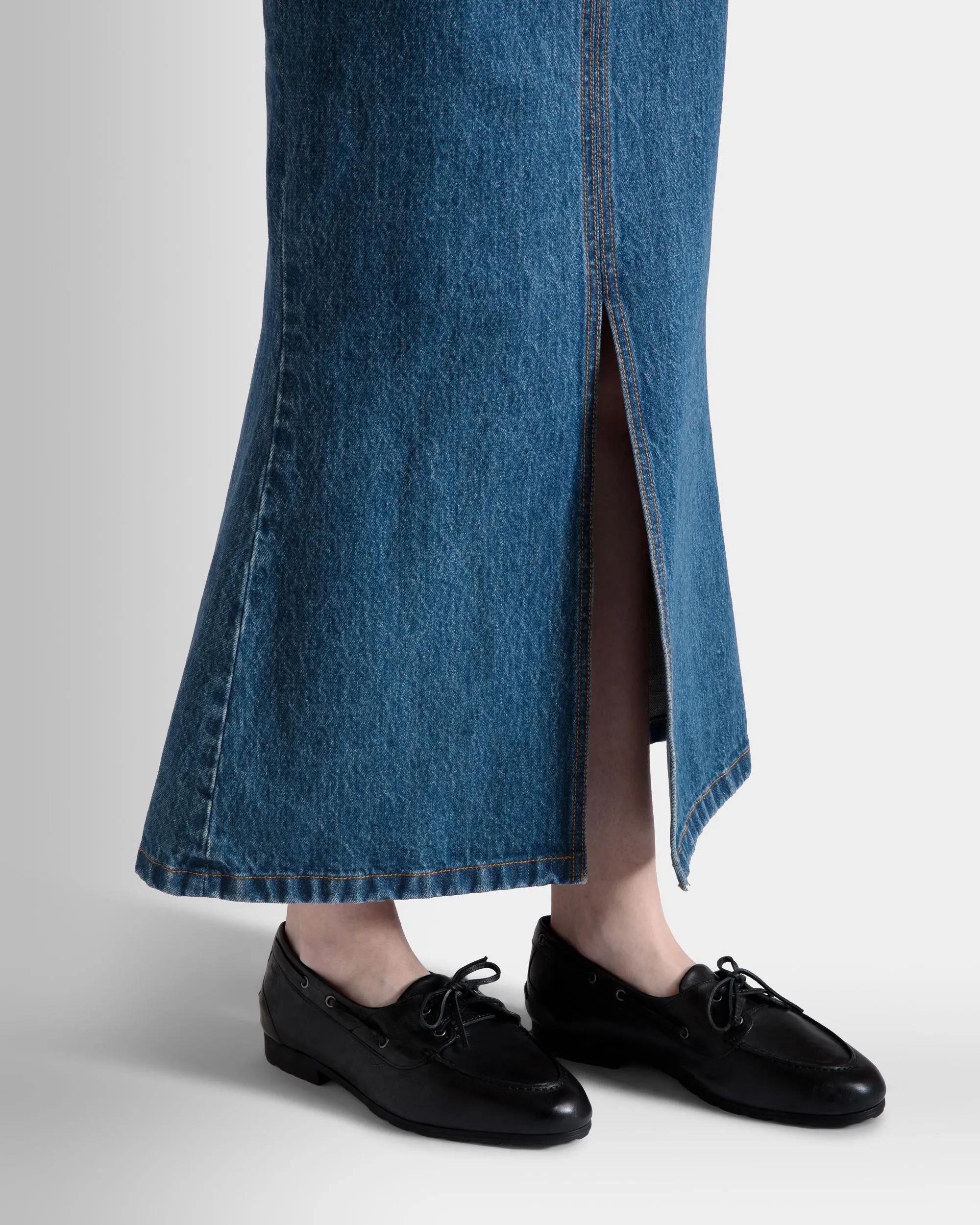 Plume Mocassin In Black Leather