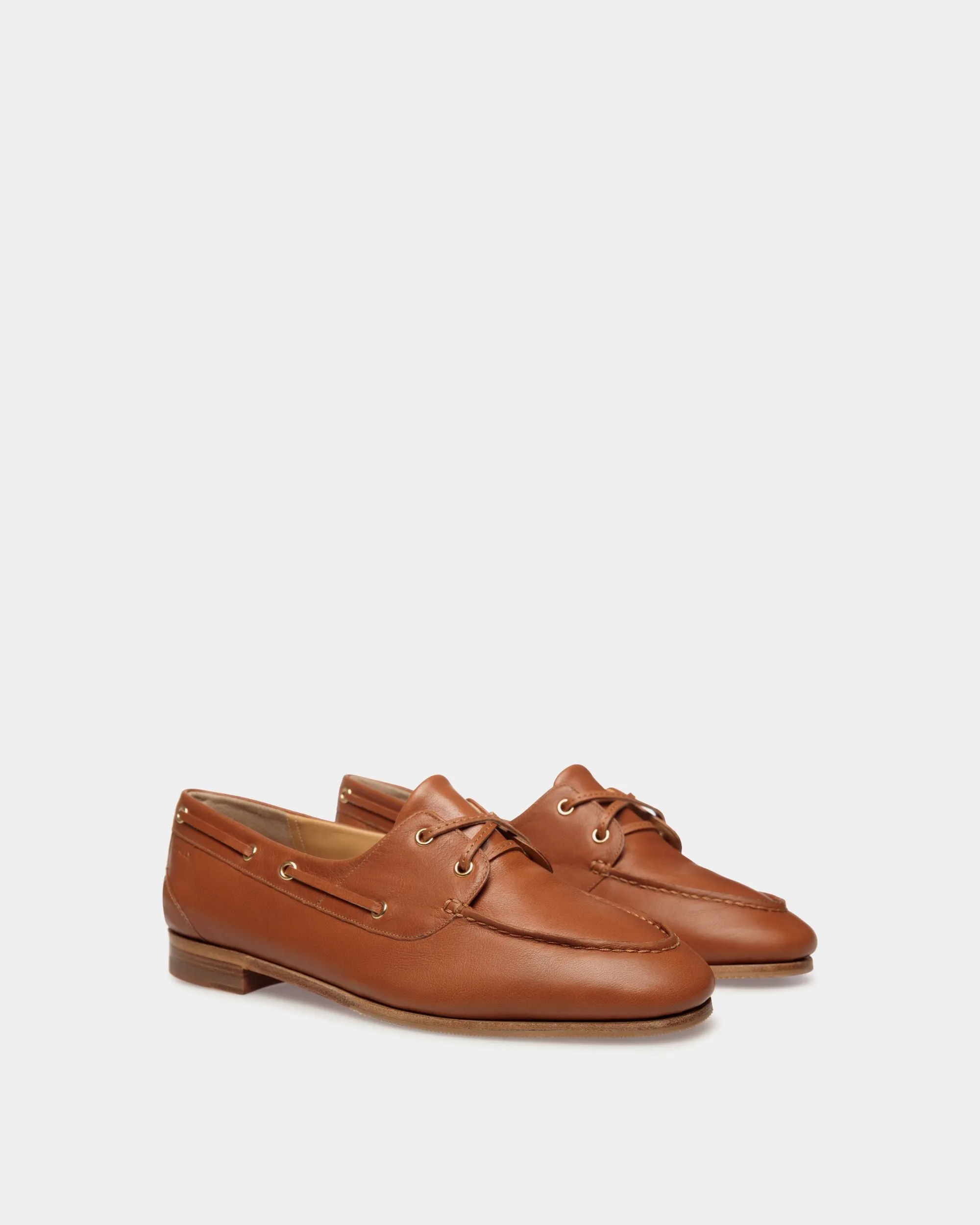 Plume Moccasin in Brown Leather