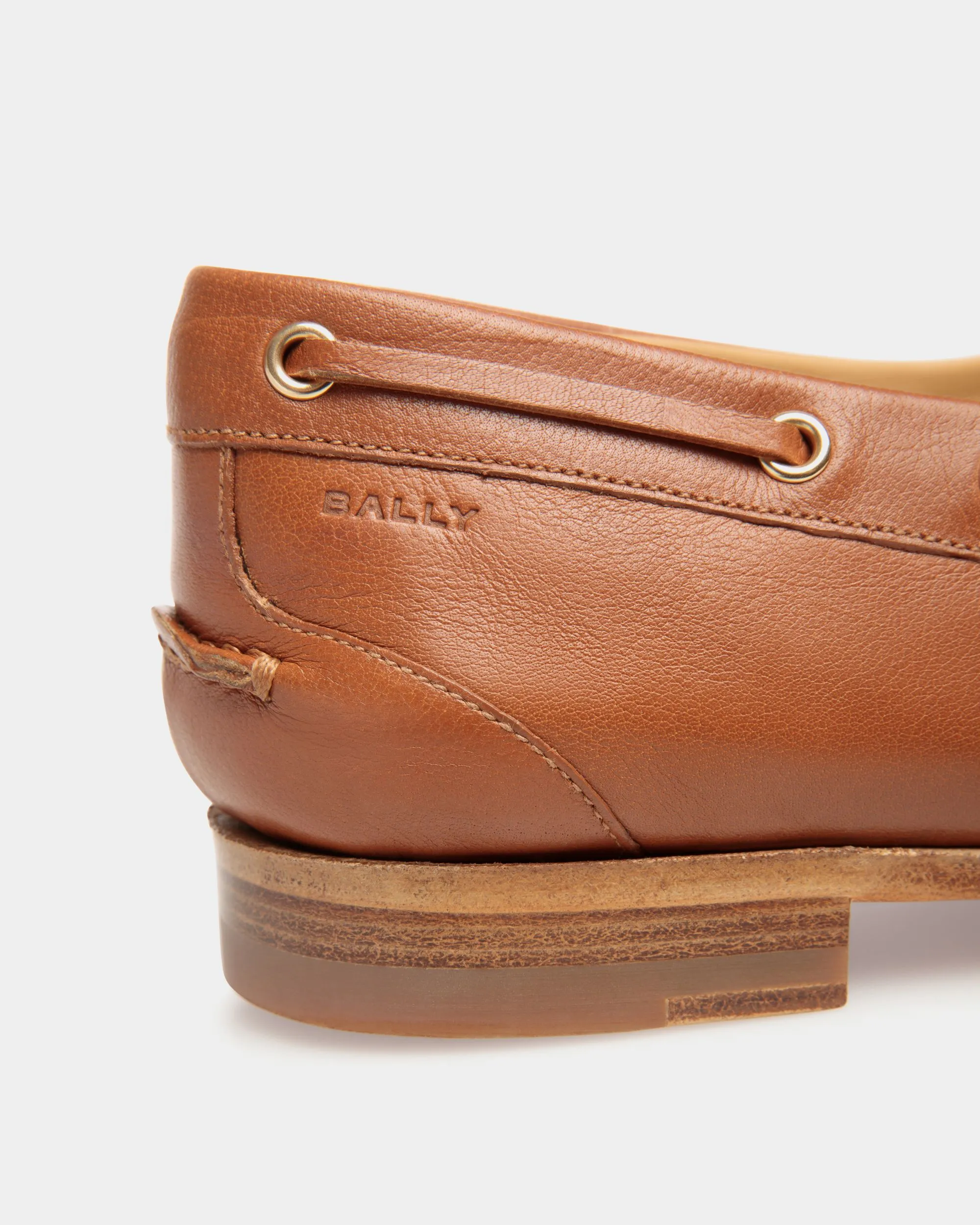 Plume Moccasin in Brown Leather