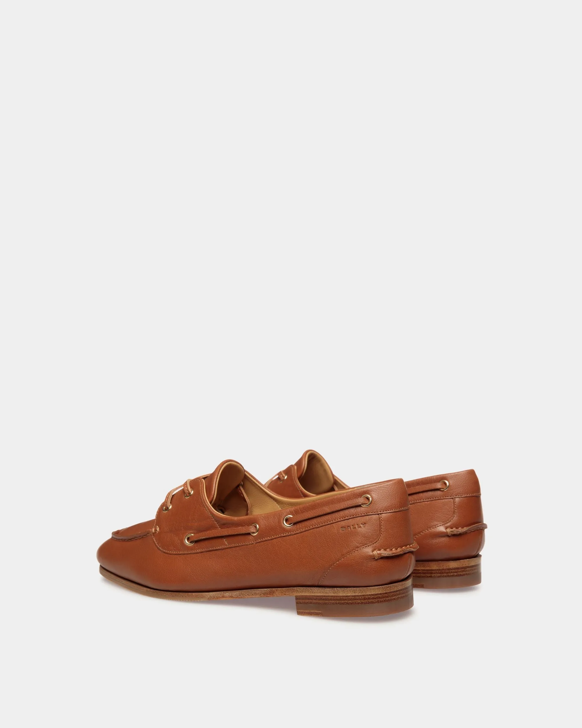 Plume Moccasin in Brown Leather