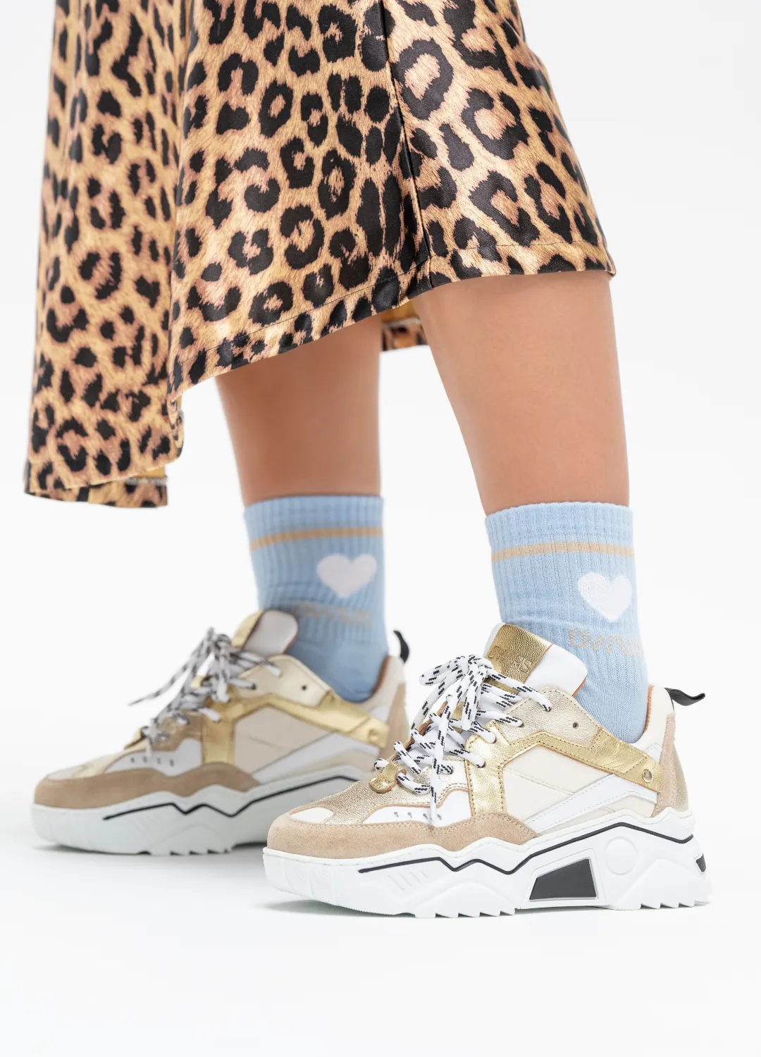 PLUTO leer - Sneakers | Sand / Champagne