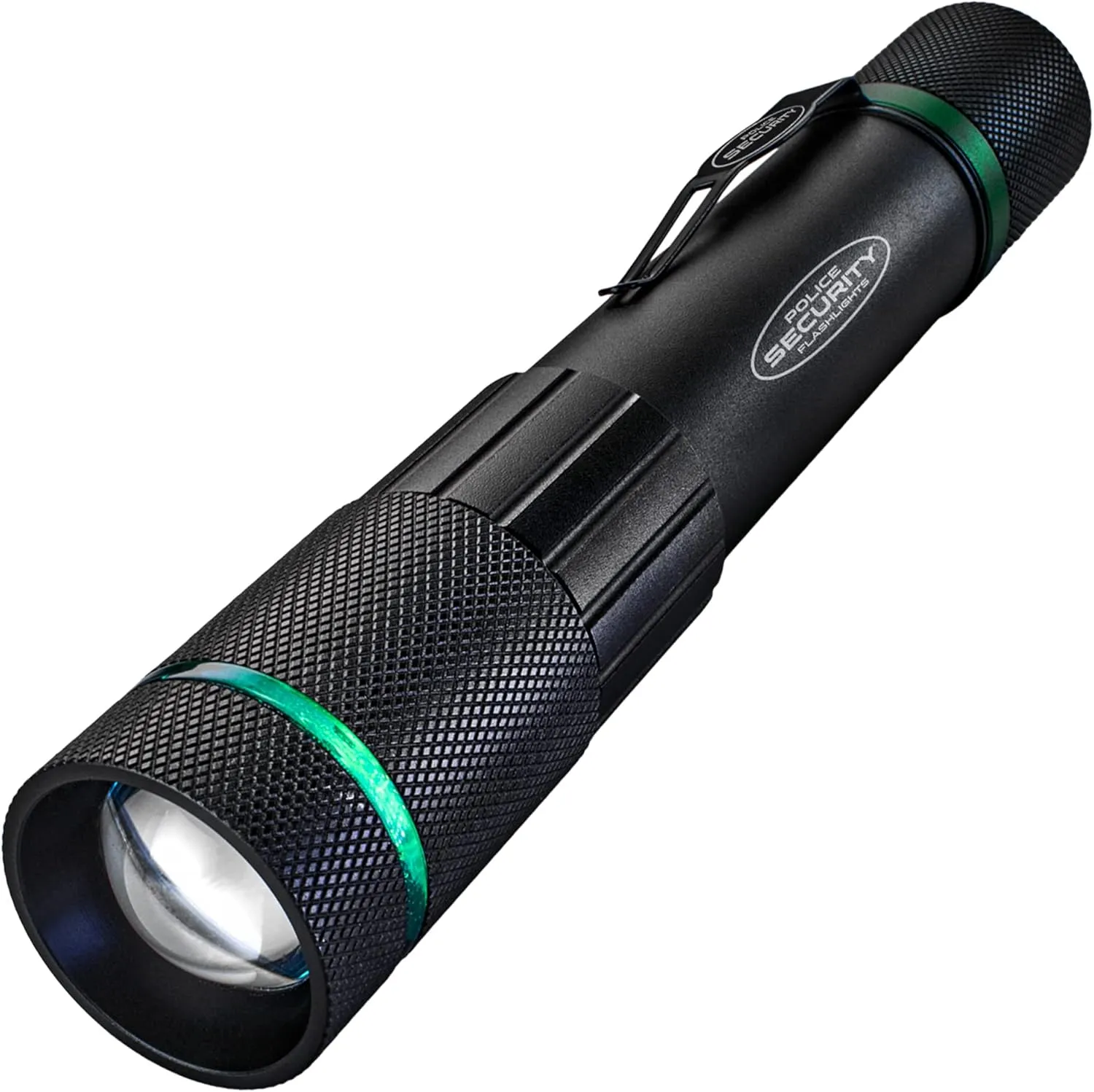 Police Security Dover 1000 Lumen Rechargeable Flashlight – USB Quik Connect Charging, Slide Focus, 6-Hour Runtime, Impact Resistant – w/Belt Clip