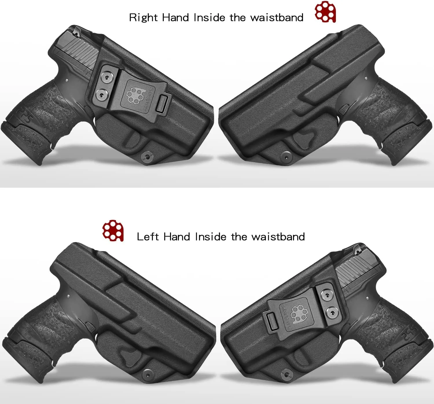 PPS M2 Holster IWB Kydex for Walther PPS M2 9mm/.40 Pistol – Inside Waistband Concealed Carry – Adjustable Cant & 'Posi-Click' Retention – No Wear - No Jitter – Made in USA