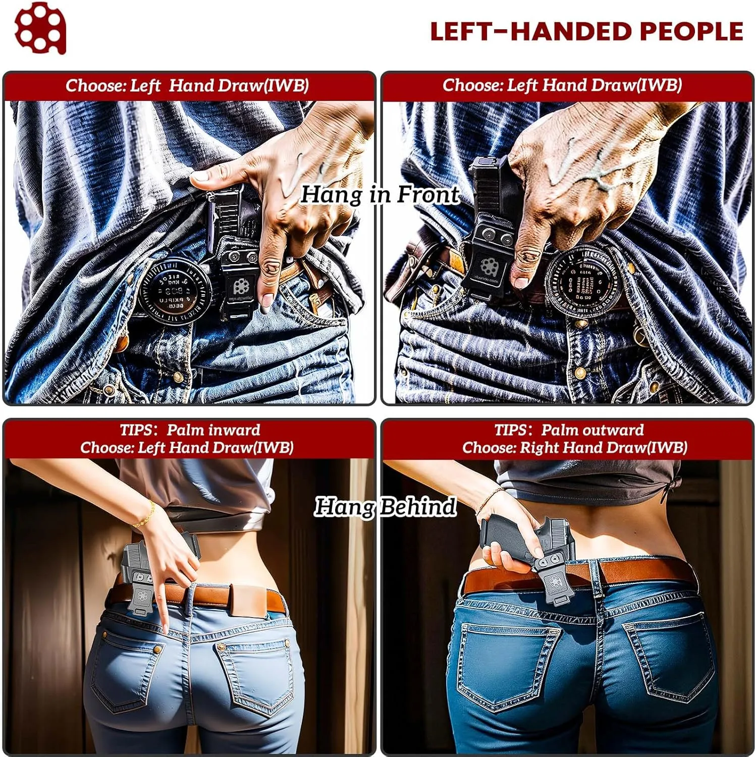 PPS M2 Holster IWB Kydex for Walther PPS M2 9mm/.40 Pistol – Inside Waistband Concealed Carry – Adjustable Cant & 'Posi-Click' Retention – No Wear - No Jitter – Made in USA