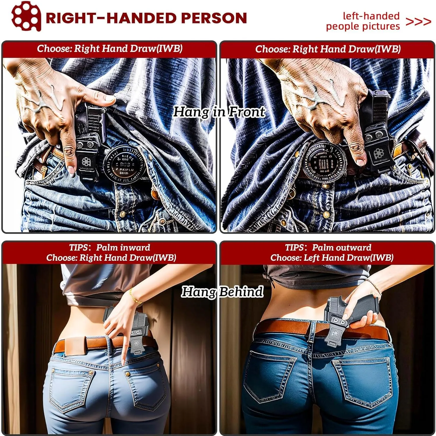 PPS M2 Holster IWB Kydex for Walther PPS M2 9mm/.40 Pistol – Inside Waistband Concealed Carry – Adjustable Cant & 'Posi-Click' Retention – No Wear - No Jitter – Made in USA