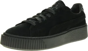 PUMA Women's Suede Platform Fashion Sneackers, Crushed Gem, Black, 6.5