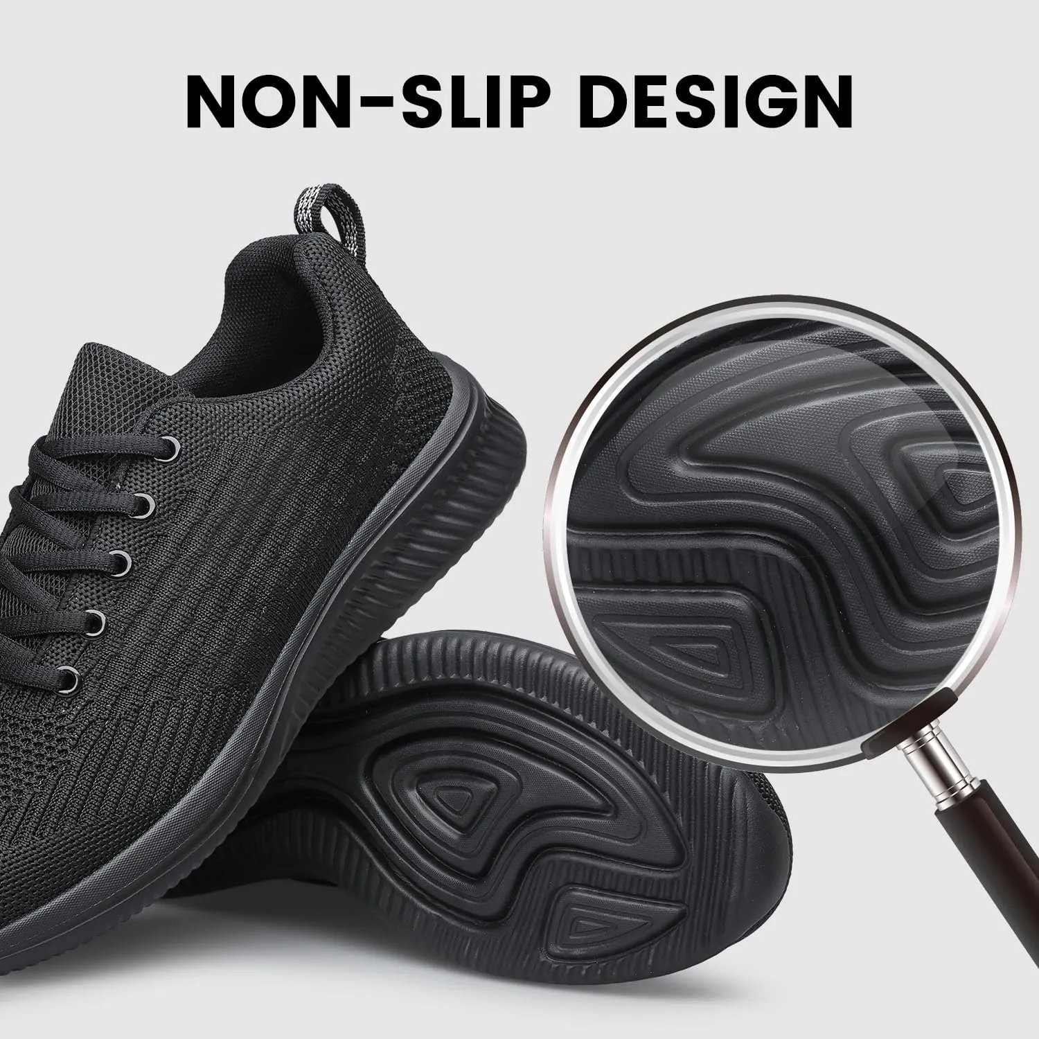 Raoendis Mens Walking Shoes Ultra Lightweight Breathable Running Shoes Non Slip Athletic Fashion Sneakers Mesh Workout Casual Sports Shoes