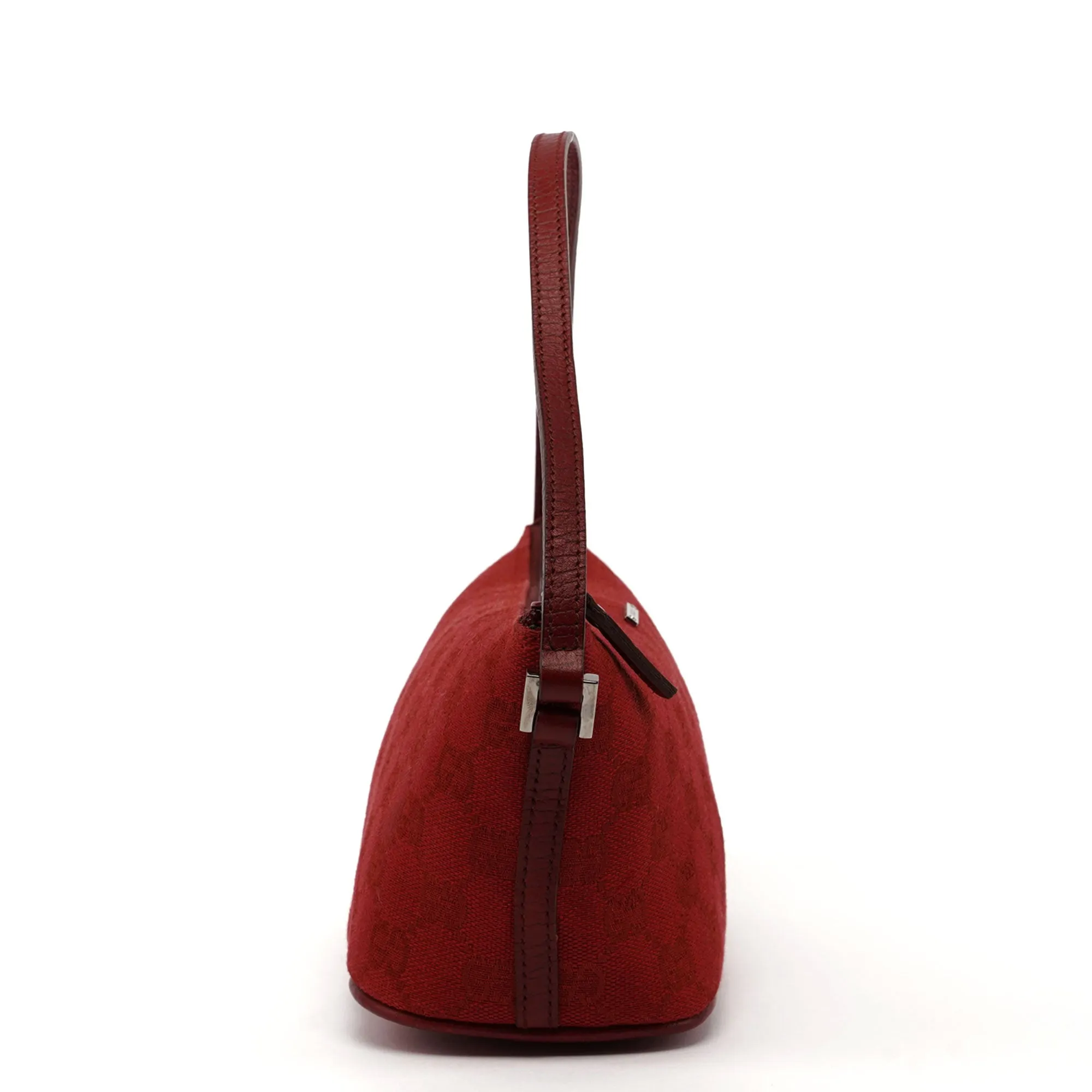 Red GG Monogram Canvas Boat Pochette