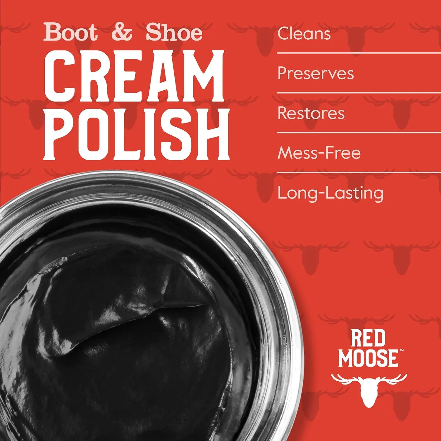 RED MOOSE 7pc Brown Leather Shoe and Boot Polish Kit – Brushes, Cloth, Case, Laces