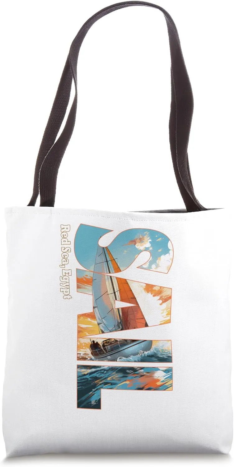 Red Sea, Egypt Sailing Nautical Sailor Tote Bag