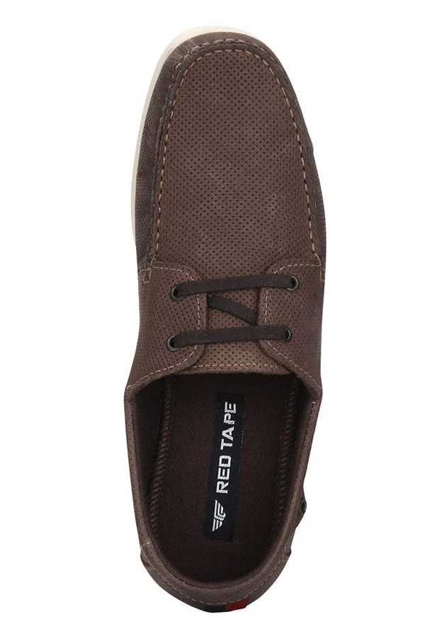RedTape Men Brown Derby Shoes