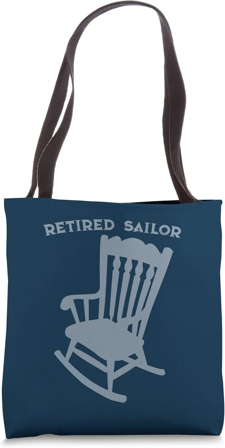 Retired Sailor Admiral Boat Captain Mate Seaman Sailing Pun Tote Bag