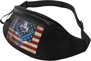 Retro American Air Force Civil Air Patrol Flag Fanny Pack Men's and Women's Waterproof Sports Running Belt Bag
